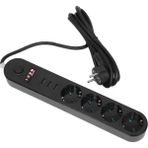 Özbience 3’lü USB Çıkışlı Akım Korumalı Anahtarlı Priz, Güvenli Kullanım - Ahşap
