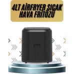 Özbience 4l Airfryer Hazneli Yağsız Fritöz, Taşınabilir ve Çok Yönlü Kullanım - Açık Bej
