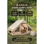 Özbience 6 Kişilik Şişme Kamp Çadırı, Plaj Tatili ve Deniz Keyfi Için Uygun - Amber