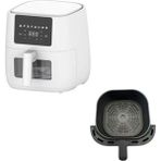 Özbience 6l Airfryer 1700W Dokunmatik Panel, Yağsız Fritöz - Ahşap - Beyaz