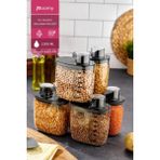 Özbience 6'lı Vakumlu Hava Geçirmez Gıda Saklama Kabı Seti 1200 ml - Ahşap - Seçenek 1