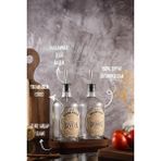 Özbience 750ML Ahşap Stantlı Cam Yağ Şişesi Seti, Şık ve Kullanışlı Tasarım - Seçenek 1