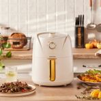 Özbience 8 Programlı 4,3l Yağsız Fritöz, Sağlıklı ve Pratik Kullanım - Ahşap - Beyaz