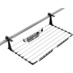 Özbience 80 cm Ayarlanabilir Balkon ve Pencere Uyumlu Çamaşır Askısı - Altın - Gri - Seçenek 1