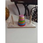 Özbience Ahşap Hanoi Kuleleri Zeka Oyunu 20X9 Cm, Eğlenceli ve Eğitici Eğlence - Seçenek 1