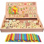 Özbience Ahşap Matematik Öğretici Eğitici Zeka Oyunu, Sayılar ve Çubuklar - Seçenek 1 - Ahşap - Beyaz