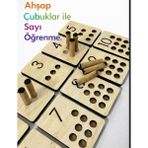 Özbience Ahşap Sayı Öğrenme Oyuncağı, Montessori Eğitici Materyali - Seçenek 1