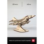 Özbience Ahşap Uçak 3D Puzzle Boyama Seti, 17 Parça, Boya ve Fırça Dahil - Seçenek 1