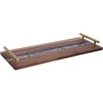 Özbience Akasya Dikdörtgen Tepsi 48X18 Cm, Şık ve Kullanışlı Mutfak Gereci - Ahşap - Beyaz - Seçenek 1