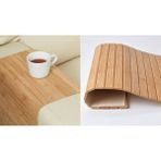 Özbience Bambu Dikdörtgen Köşe Tepsisi 29X40 Cm, Şık ve Çok Amaçlı Kullanım - Ahşap - Bej - Seçenek 1