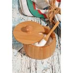 Özbience Bambu Şekerlik ve Baharatlık, 11X11 Cm, Doğal ve Şık Tasarım - 00 Beyaz - Seçenek 1