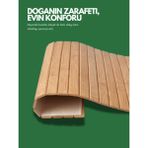 Özbience Bambu Yan Sehpa, Katlanabilir, Çok Amaçlı ve Şık Tasarım - Açık Bej - Seçenek 1