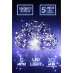 Özbience Beyaz 5 Metre Peri LED Işık Dekoratif Duvar Perde Süsü - Ahşap - Beyaz - Seçenek 1