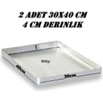 Özbience Çiftli 30X40 cm Baklava ve Börek Tepsisi Seti, Pratik Kullanım Sağlar - Altın - Gümüş - Bakır - Seçenek 1