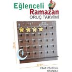 Özbience Çocuklar Için Ramazan Oruç Takvimi, Ahşap Yıldızlı Eğitici Takvim - Seçenek 1
