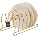 Özbience Çok Bölmeli Metal Organizer, Tava ve Tabak Düzenleyici, Çekmece Içi Saklama - Altın - Seçenek 1