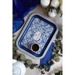 Özbience Desenli Metal Tepsi, Sunum Için Şık ve Dayanıklı, 23X31 cm - Ahşap - Ceviz - Seçenek 1
