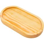 Özbience Doğal Ahşap Yağdanlık ve Sabunluk Altlığı, Sunum Tabağı, Açık Renk (17,5x9,5x2) - Seçenek 1