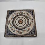 Özbience Doğal Taş Dekoratif Banyo Gider Kapağı, 10X10 Cm, Şık Tasarım - Ahşap - Seçenek 1