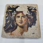 Özbience Doğal Taş Dekoratif Banyo Gider Kapağı Süsü, 10X10 Cm, Şık ve Zarif Tasarım - Ahşap - Seçenek 1