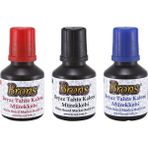 Özbience Doldurulabilir Tahta Kalemi Mürekkebi 30 Ml, 3'lü Set, Parlak ve Canlı Renkler - 234-Krem - Seçenek 1