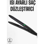 Özbience Döner Kablo ile Isı Ayarlı Saç Düzleştirici, Kolay ve Güvenli Kullanım - Açık Bej - Seçenek 1