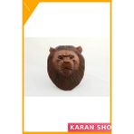 Özbience El Oyması Maun Ahşap Aslan Heykeli, Dekoratif Sanat Figürü - 001-Renkli - Seçenek 1