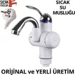 Özbience Elektrikli Ani Su Isıtıcı, Termal Şofben, Musluk ve Lavaboya Monteli - Ahşap - Beyaz