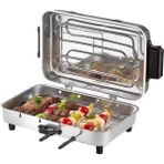 Özbience Elektrikli Izgara Mangal, 39X25 Cm, 1200 W, Pratik ve Şık Tasarım - Bakır