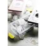 Özbience Esnek Silikon Buz Kalıbı, 12 Bölmeli, Pratik ve Şık Buzluk Seti - Amber