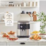 Özbience Genis Hacimli Aile Boyu Airfryer, 10 Fonksiyon, Premium Kalite - Altın - Gri