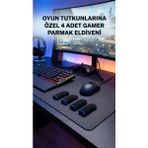 Özbience Hassas Kontrol Için Konforlu Parmaklık Eldiven, Güvenli ve Şık Tasarım - (Kenya)Black-TrueWhite - Seçenek 1