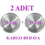 Özbience Iki Adet 35 cm Künefe Kadayıf Tabağı ve Tepsisi, 30 cm Tabanlı Set - Seçenek 1