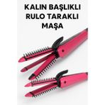 Özbience Kalın Başlıklı Rulo Taraklı Maşa ile Hacimli ve Bukleli Saç Şekillendirme - Açık Bej - Seçenek 1