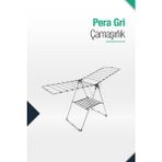 Özbience Kalın Borulu Gri Çamaşır Kurutmalığı, Dayanıklı ve Pratik Kullanım - Altın - Gri - Seçenek 1