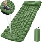 Özbience Katlanabilir Tek Kişilik Ayakla Şişen Kamp Yatağı 190X66 cm - Seçenek 1 - Ahşap