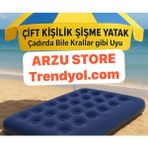 Özbience Konforlu ve Hafif Şişme Kamp Yatak, Pratik ve Taşınabilir Uyku Yatağı - Seçenek 1 - Ahşap - Ceviz