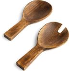Özbience Küçük Servis Seti, 22 Cm, Şık ve Kullanışlı, Dayanıklı, Pratik Tasarım - Ahşap - Ceviz