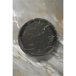 Özbience Marble Black Desenli Yuvarlak Tepsi 36 Cm, Şık ve Dayanıklı Tasarım - Ahşap - Seçenek 1