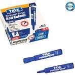 Özbience Mavi Kalem Koli 12'li Kesik Uç Permanent Marker, Kalem Seti - 0- Koyu Mavi - Seçenek 1