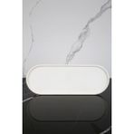Özbience Modern 35 cm Beton Sunum Tabağı, Şık ve Dayanıklı Tepsi - Ahşap - Beyaz - Seçenek 1