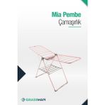 Özbience Pembe Kalın Borulu Mandal Sepetli Çamaşır Kurutmalığı, Pratik ve Şık Tasarım - Ahşap - Bej - Seçenek 1