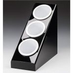Özbience Polikarbonat Çatal Bıçak Kaşık 3'lü Stand, 20,8X41,5X41 cm - Ahşap - Beyaz - Seçenek 1