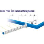 Özbience Pratik Balkon Çamaşır Askısı, Kare Profil, Dayanıklı ve Kullanışlı - Seçenek 1