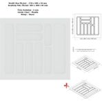Özbience Pratik Çekmece Içi Kaşıklık ve Organizatör 55X49 cm Beyaz - Ahşap - Beyaz - Seçenek 1
