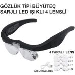 Özbience Pratik Şarjlı Büyüteç Gözlük, 4 Farklı Lens ile Detayları Keşfet - Seçenek 1