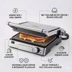 Özbience Pratik ve Şık Inox Tost Makinesi, 6 Dilimli, Çıkarılabilir Plakalar - Amber
