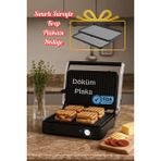 Özbience Primo Tost Makinesi 2000W, Yapışmaz Plaka, Yağ Hazneli, Termostatlı - Antrasit