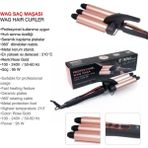 Özbience Profesyonel 19 mm Saç Maşası, Seramik Kaplama, Rose Gold, Su Dalgası Tasarımı - Altın - Seçenek 1