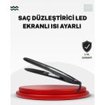 Özbience Profesyonel 2025 Seri Titanyum Kaplama Saç Düzleştirici, Dijital Ekranli - Açık Bej - Seçenek 1